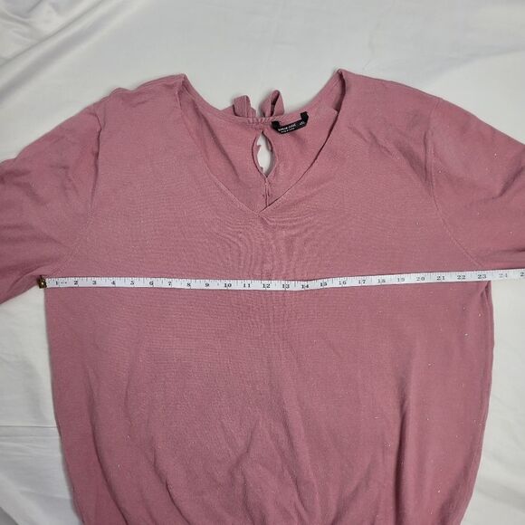 SHEIN CURVE sweater pink bow back sparkle plus size 4X - Picture 5 of 8